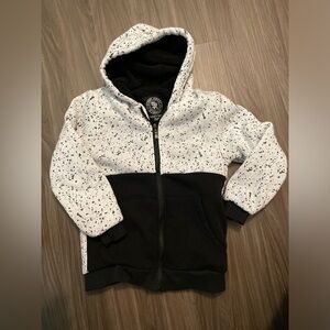 Street Rules Clothing Boys Black and White Speckled Hoodie size 10/12